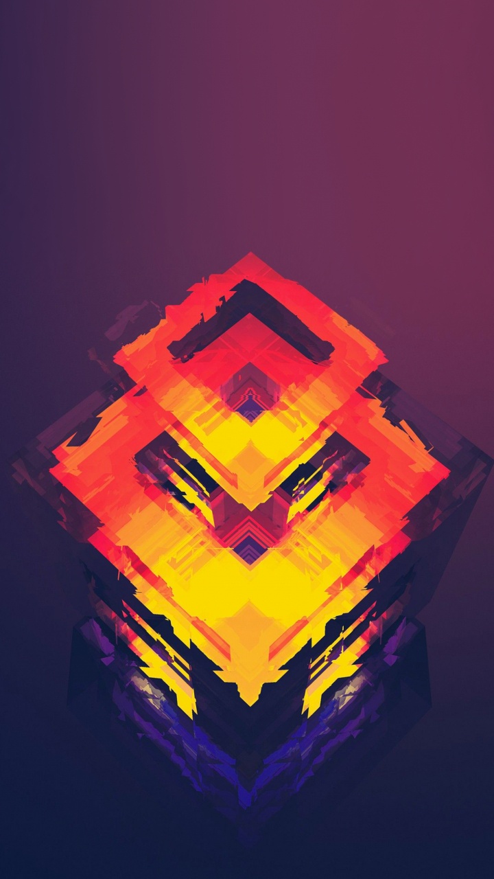 Gamer, Colorfulness, Amber, Orange, Triangle. Wallpaper in 720x1280 Resolution