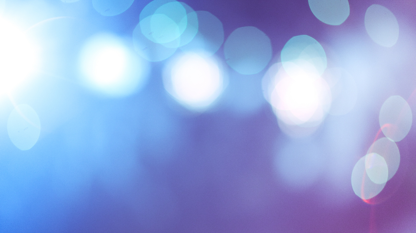 Luces Bokeh Moradas y Blancas. Wallpaper in 1366x768 Resolution