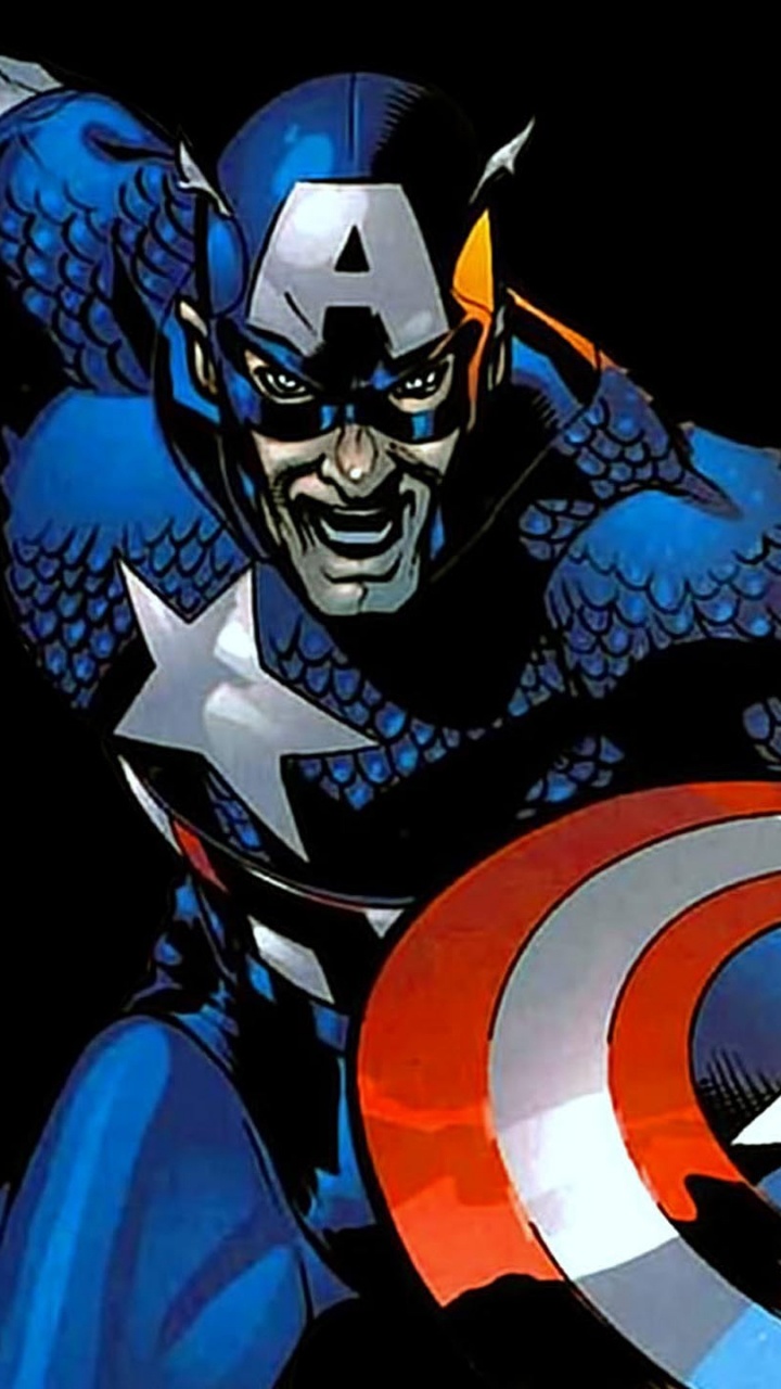 Man in Blue and Red Suit Anime Character. Wallpaper in 720x1280 Resolution