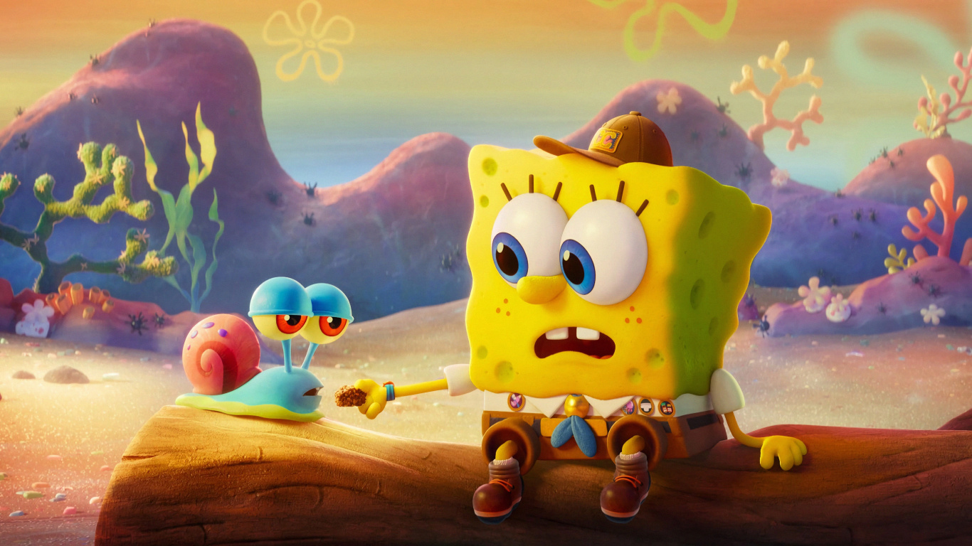 Gary, Sponge Bob, Squidward, SpongeBob SquarePants, Nickelodeon. Wallpaper in 1366x768 Resolution