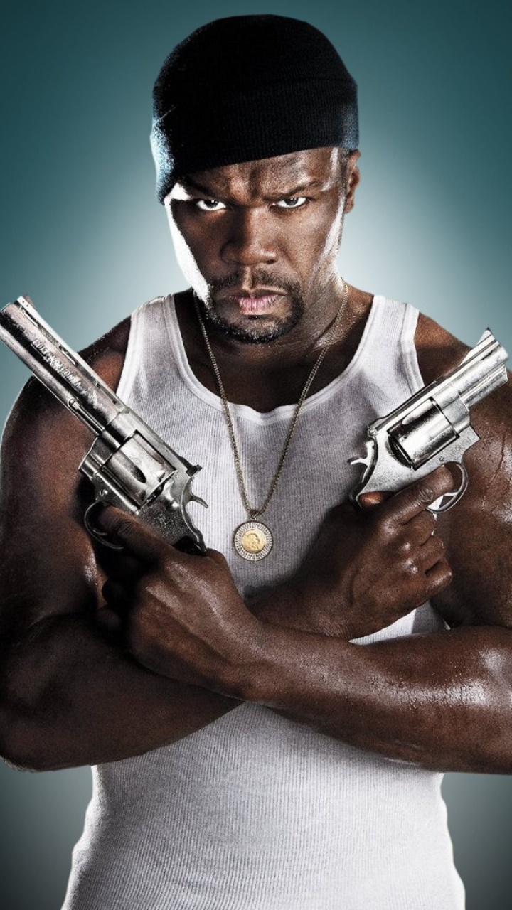 50 Cent, Gun, Hip Hop Music, Rapper, Music. Wallpaper in 720x1280 Resolution