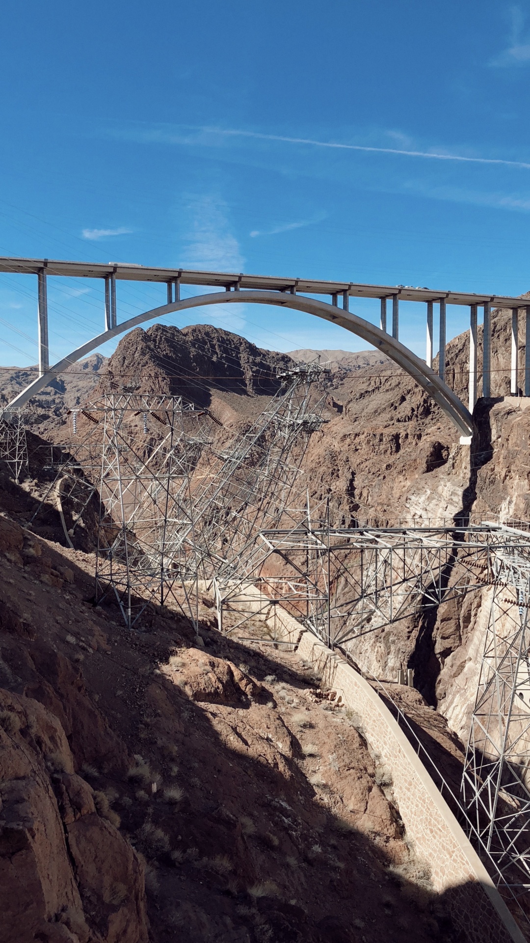 Hoover Dam, Geology, Infrastructure, Bridge, Rock. Wallpaper in 1080x1920 Resolution