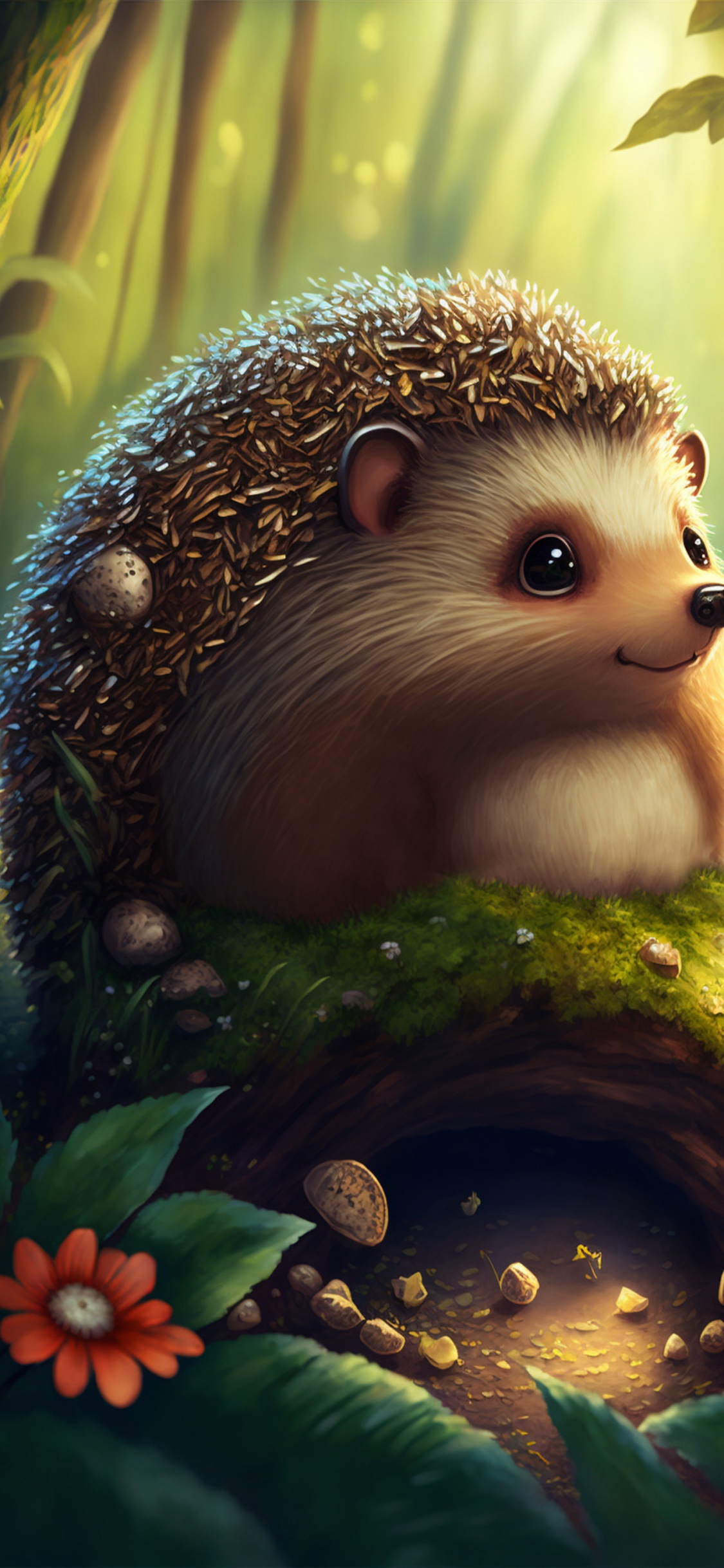 Hedgehog, Domesticated Hedgehog, Common Opossum, Opossum, Dormouse. Wallpaper in 1125x2436 Resolution