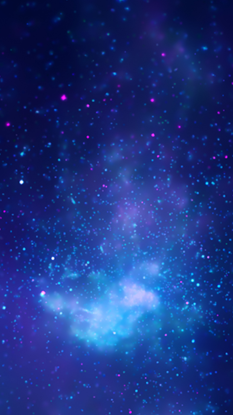 Purple and Blue Starry Night. Wallpaper in 750x1334 Resolution