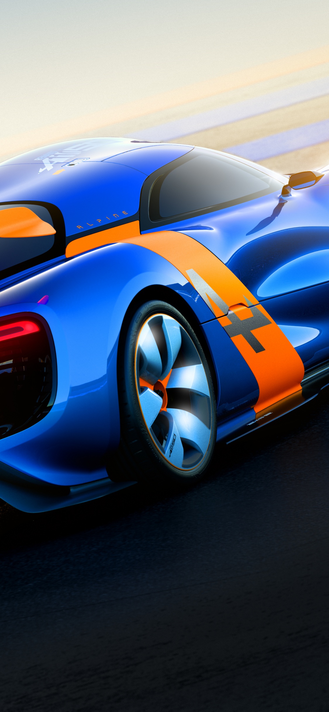 Red Ferrari 458 Italia on Gray Asphalt Road. Wallpaper in 1125x2436 Resolution