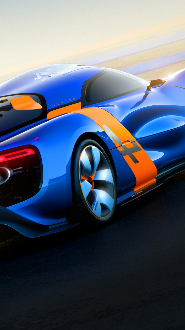 Roter Ferrari 458 Italia Auf Grauer Asphaltstraße. Wallpaper in 750x1334 Resolution