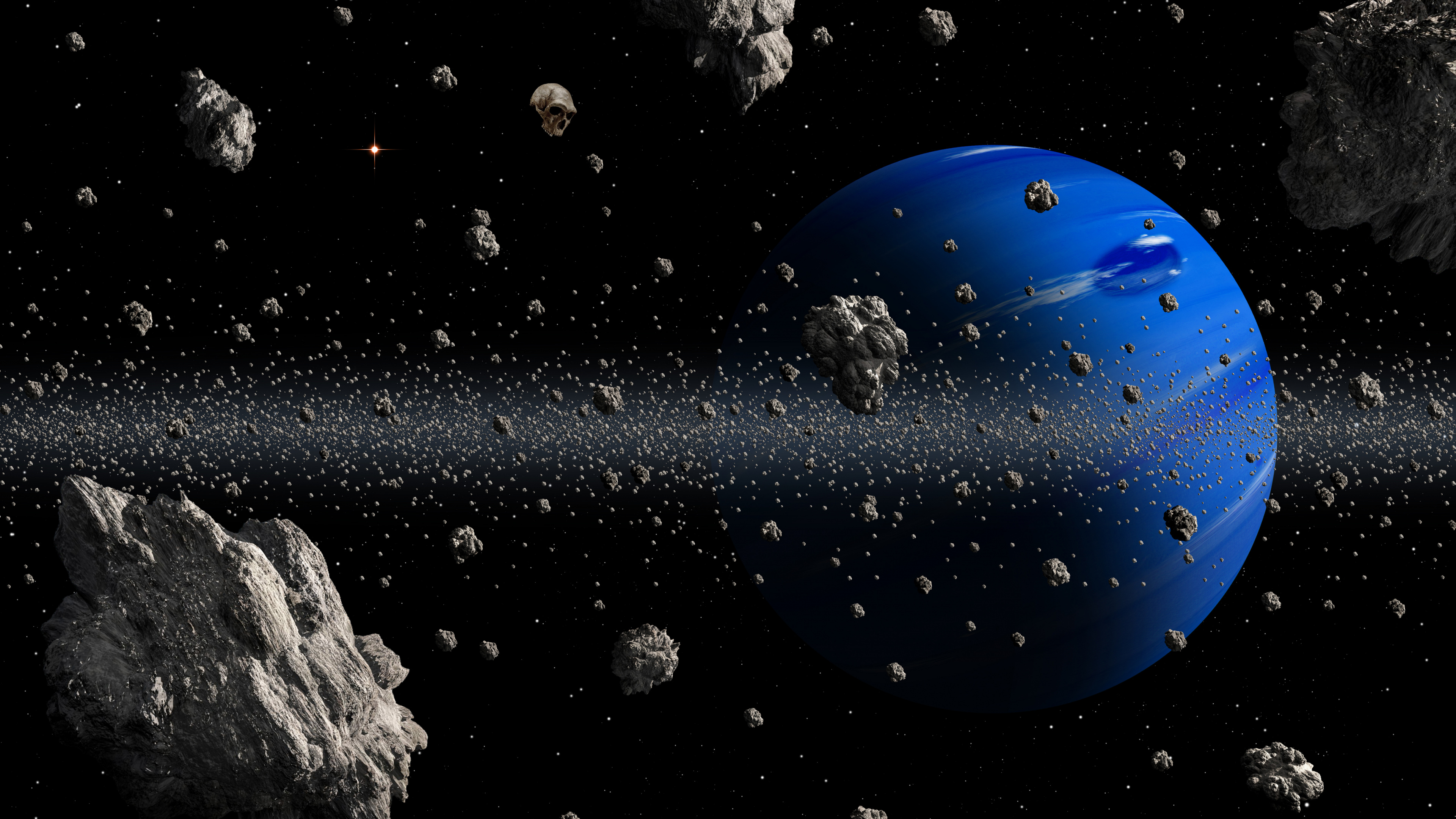 小行星, 这个星球, 空间, 外层空间, 天文学对象 壁纸 3840x2160 允许