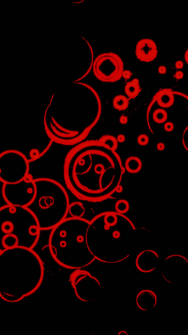 Rote Und Schwarze Herzillustration. Wallpaper in 750x1334 Resolution