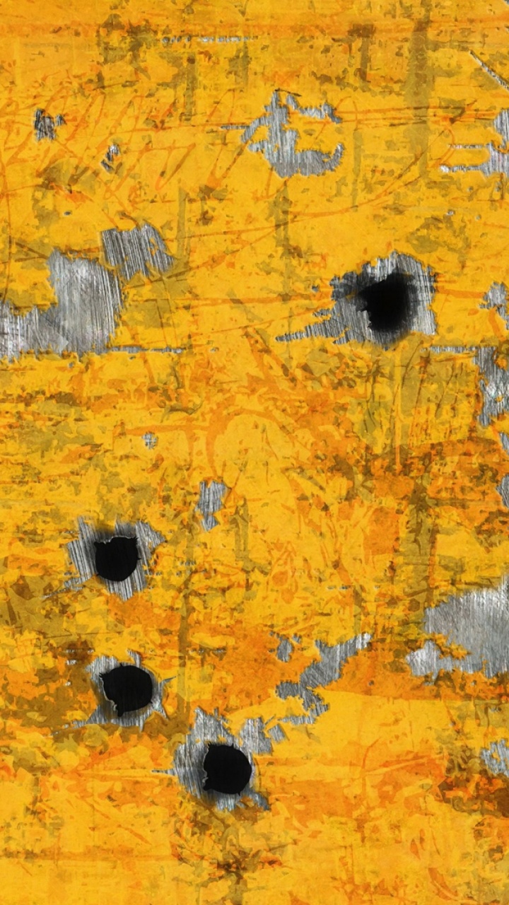 Yellow and Black Abstract Painting. Wallpaper in 720x1280 Resolution