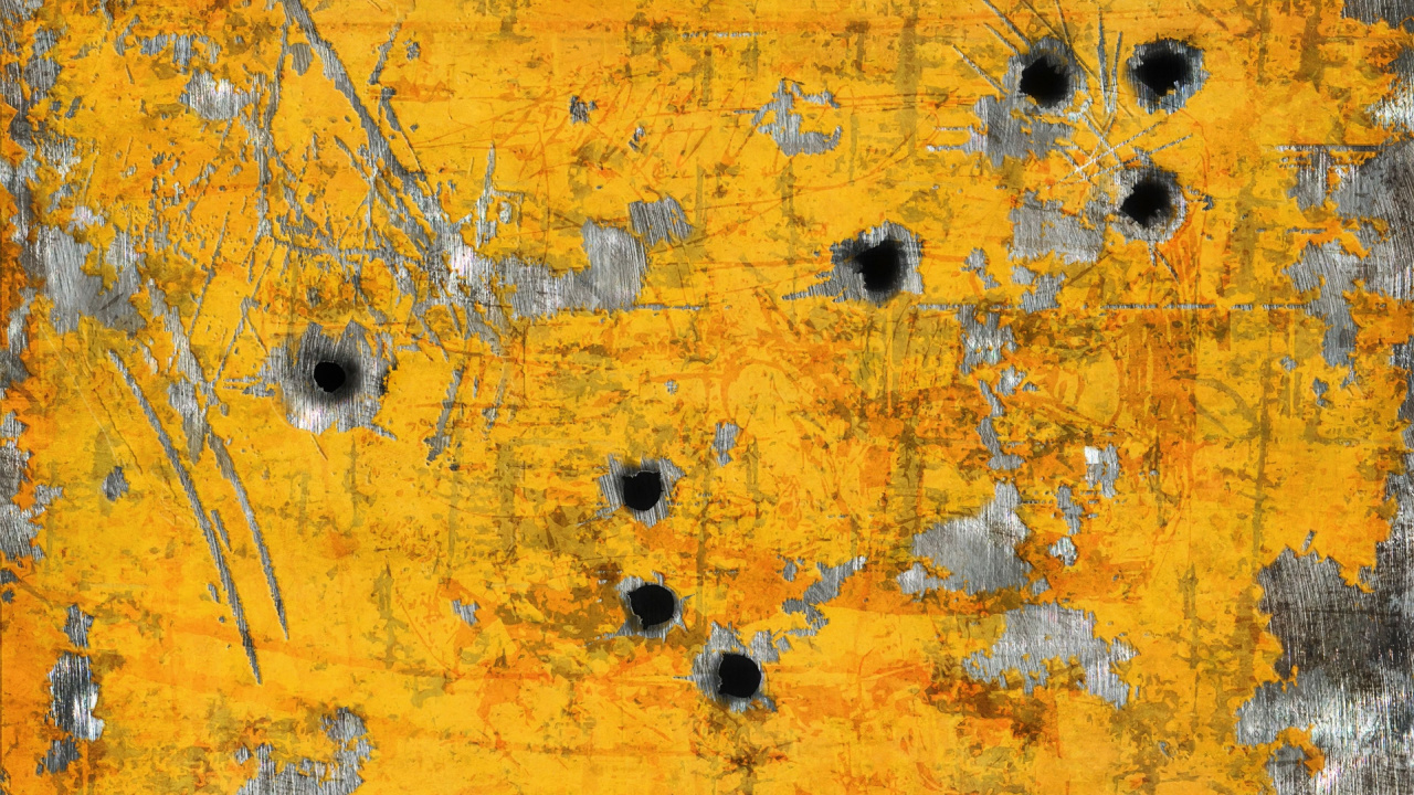 Peinture Abstraite Jaune et Noire. Wallpaper in 1280x720 Resolution