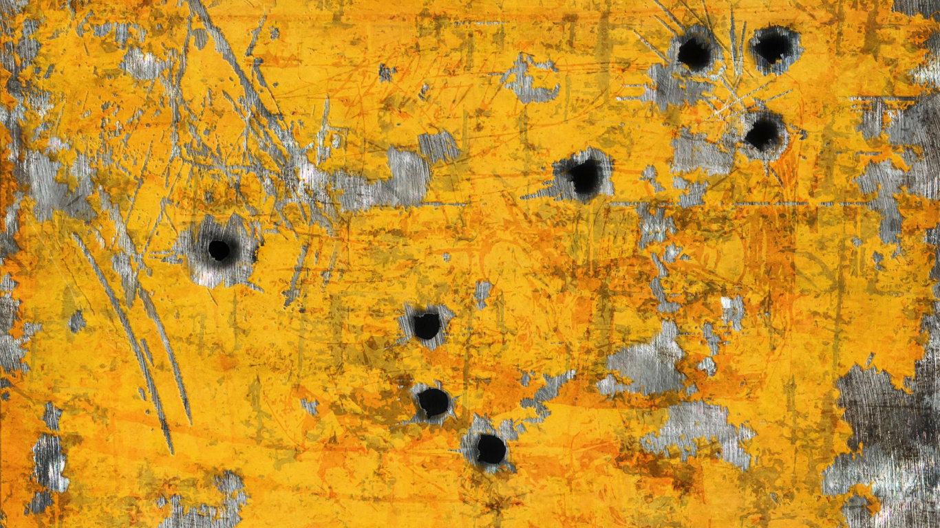 Peinture Abstraite Jaune et Noire. Wallpaper in 1366x768 Resolution