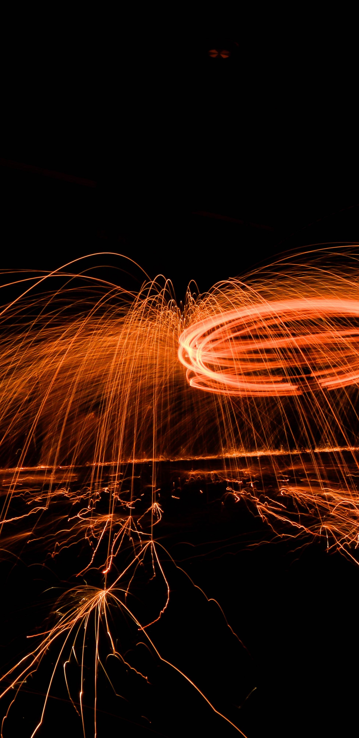 Steel Wool Photography of Lights. Wallpaper in 1440x2960 Resolution