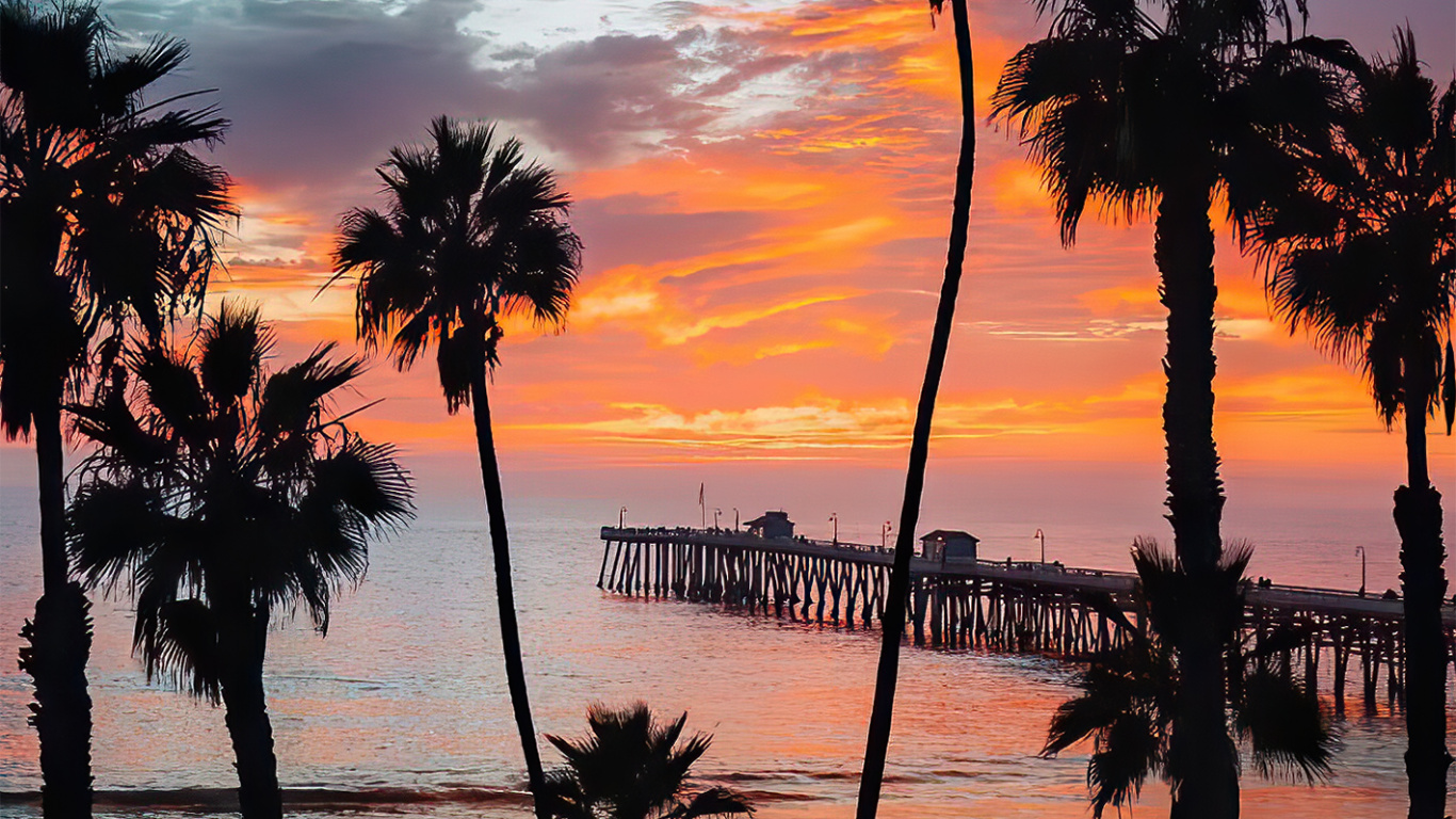 Afterglow, Eau, Nature, Environnement Naturel, Plage. Wallpaper in 1366x768 Resolution