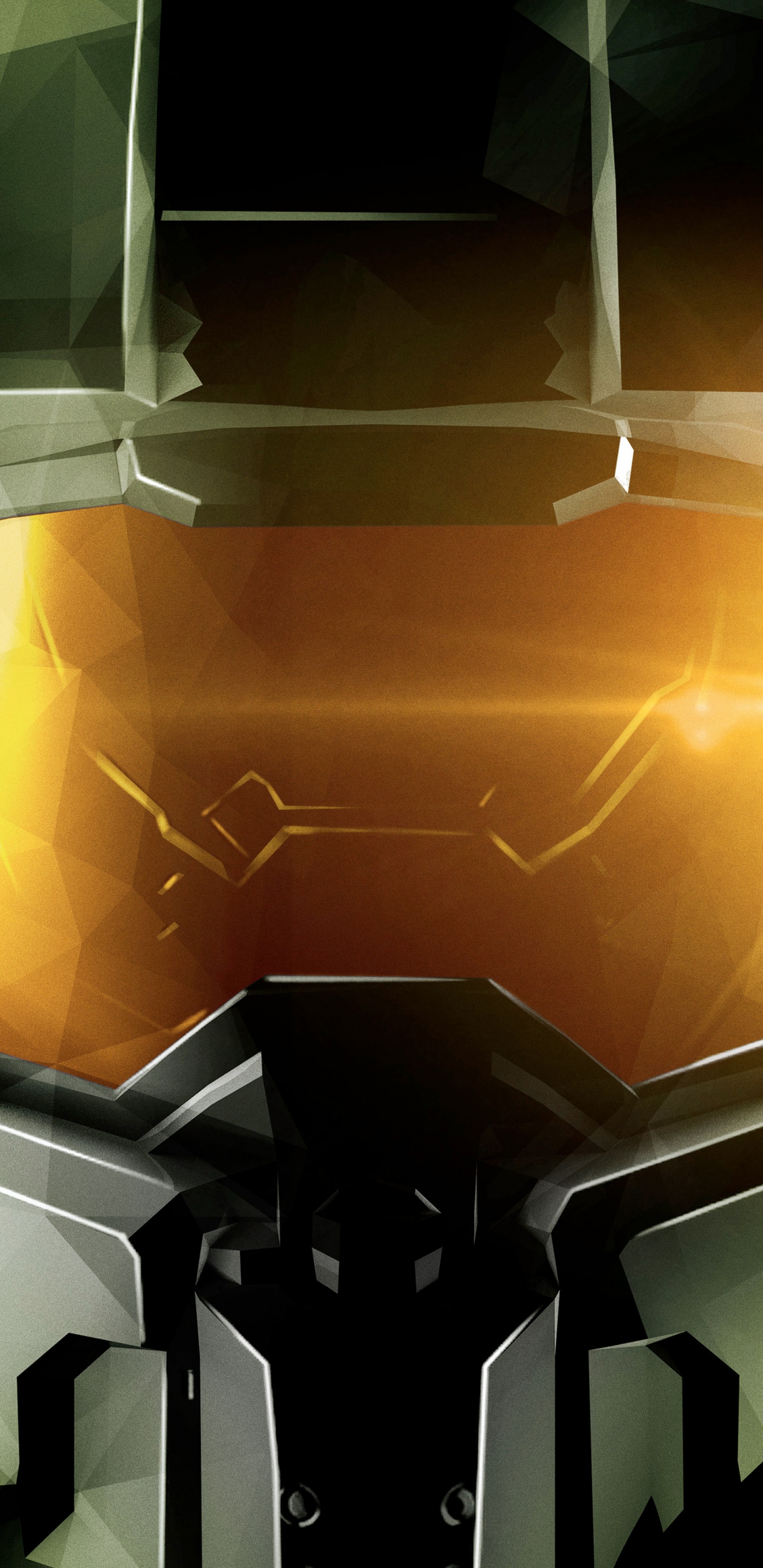 Halo Reach, Jefe Maestro, Casco de la Motocicleta, Luz, Naranja. Wallpaper in 1440x2960 Resolution