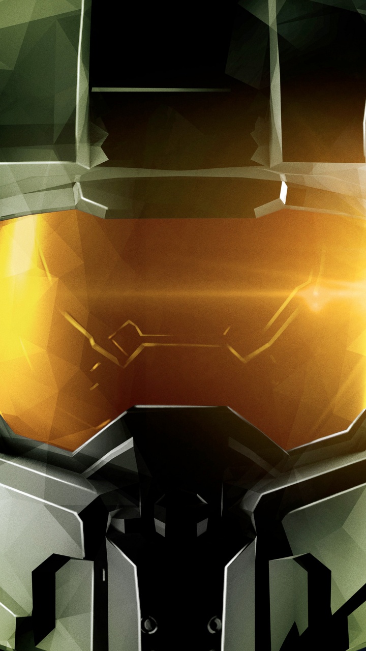 Halo Reach, Master Chief, Casque de Moto, Lumière, Orange. Wallpaper in 720x1280 Resolution