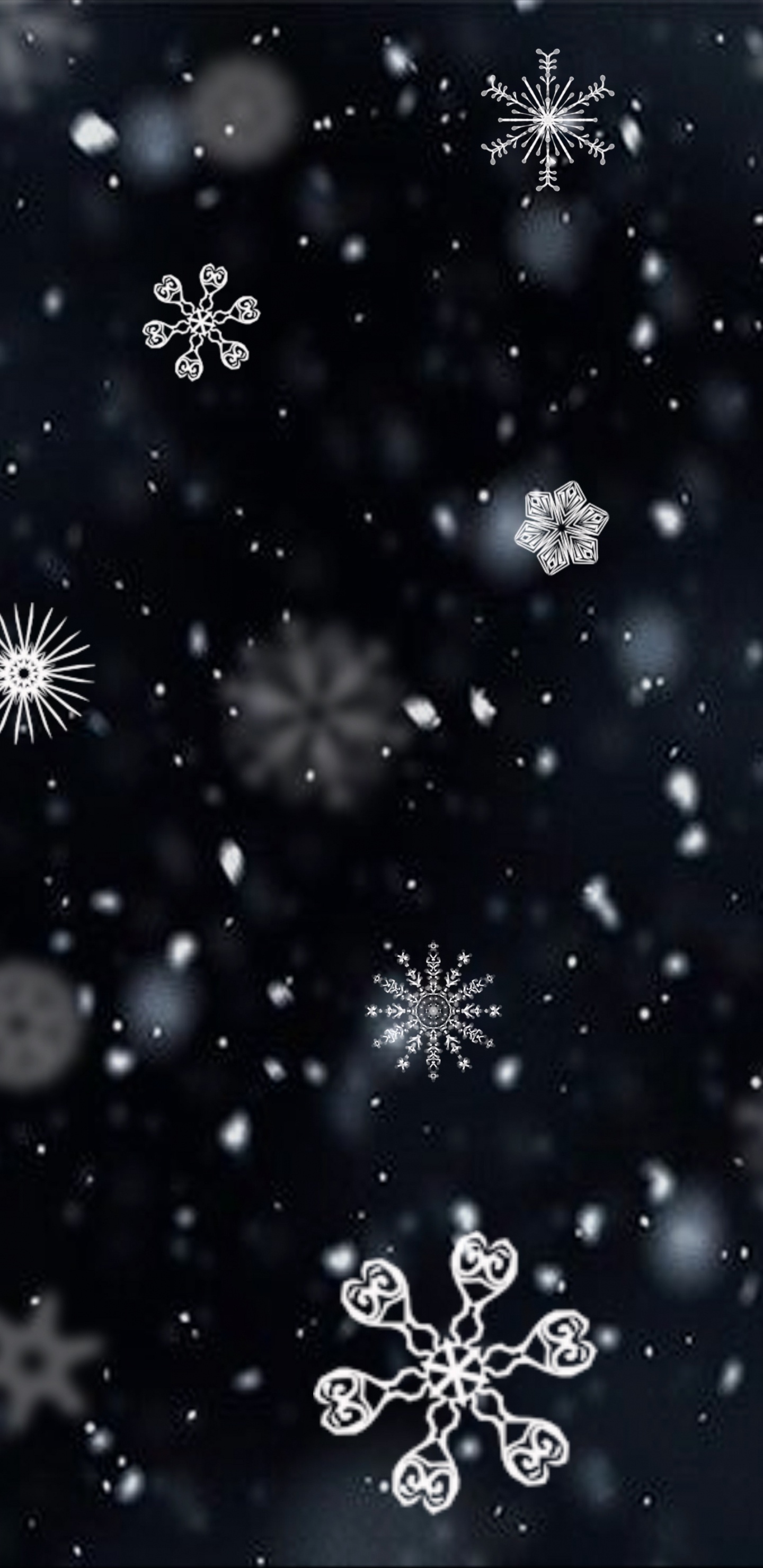 Schneeflocke, Schnee, Muster, Design, Winter. Wallpaper in 1440x2960 Resolution