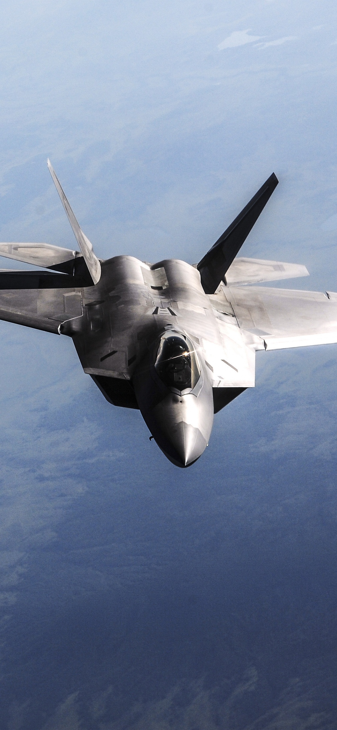 Black Jet Plane on Mid Air During Daytime. Wallpaper in 1125x2436 Resolution