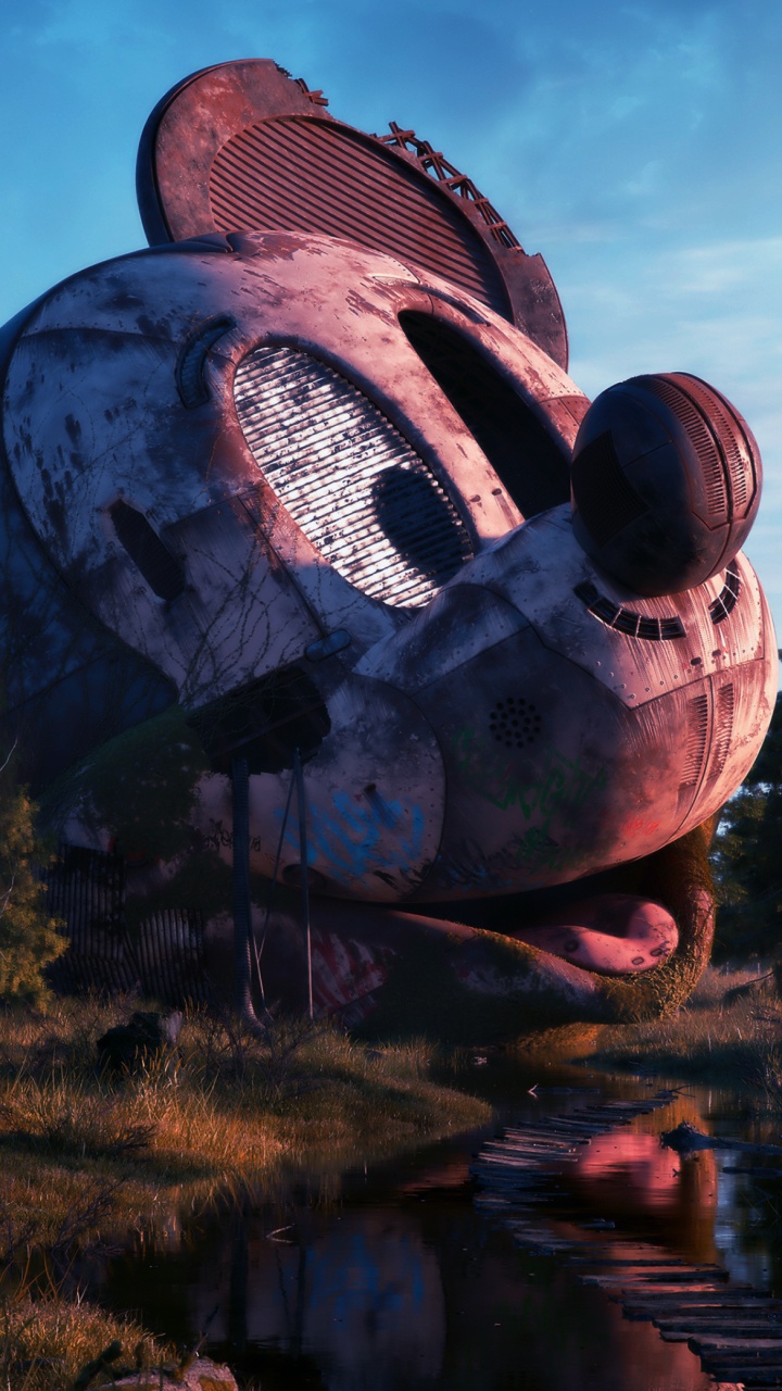 Abandoned Disneyland, Disneyland Park, River Country, Discovery Island, Nara Dreamland. Wallpaper in 720x1280 Resolution