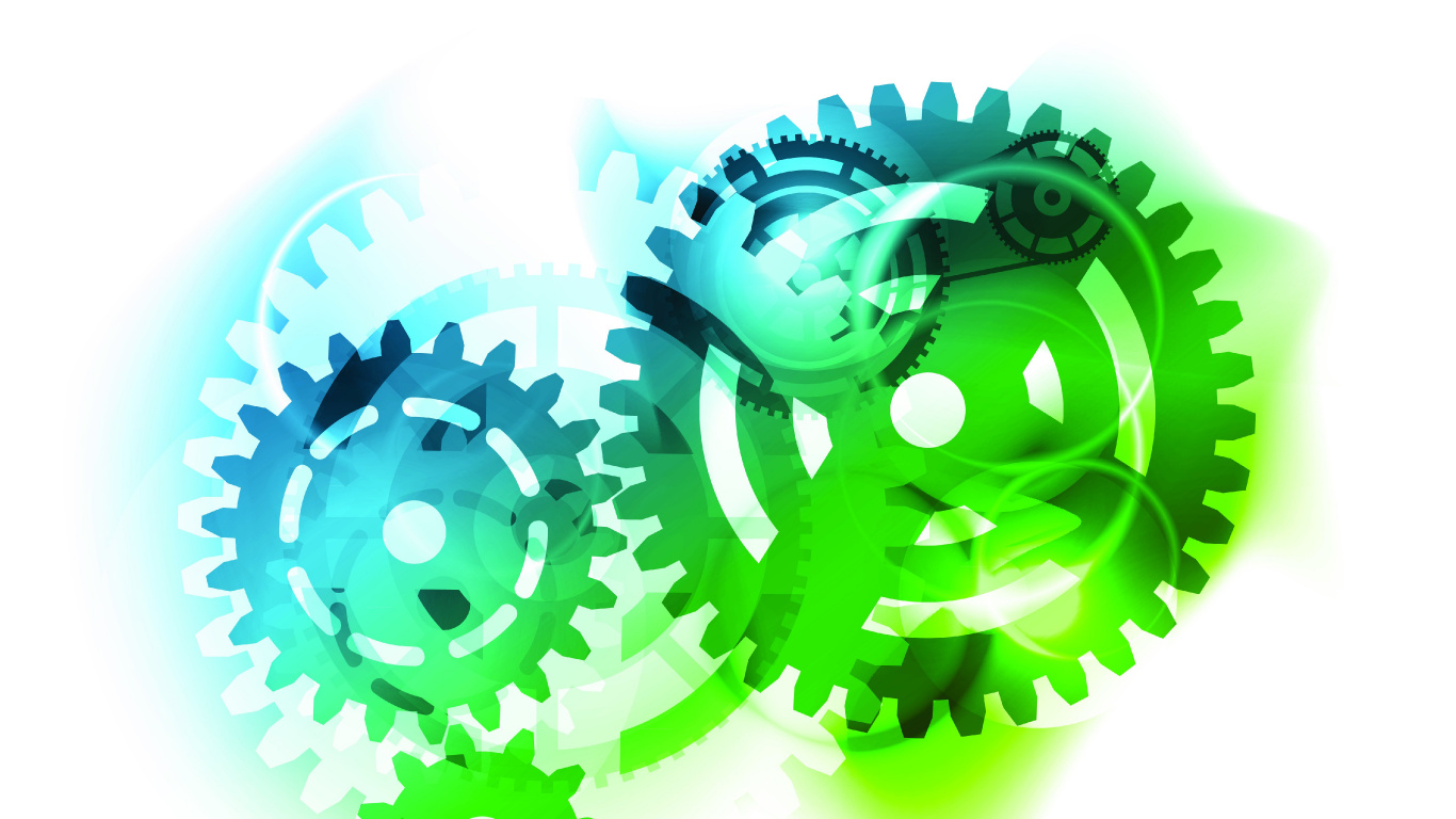 齿轮, 矢量图形, 剪贴画的, 绿色的, 图形设计 壁纸 1366x768 允许