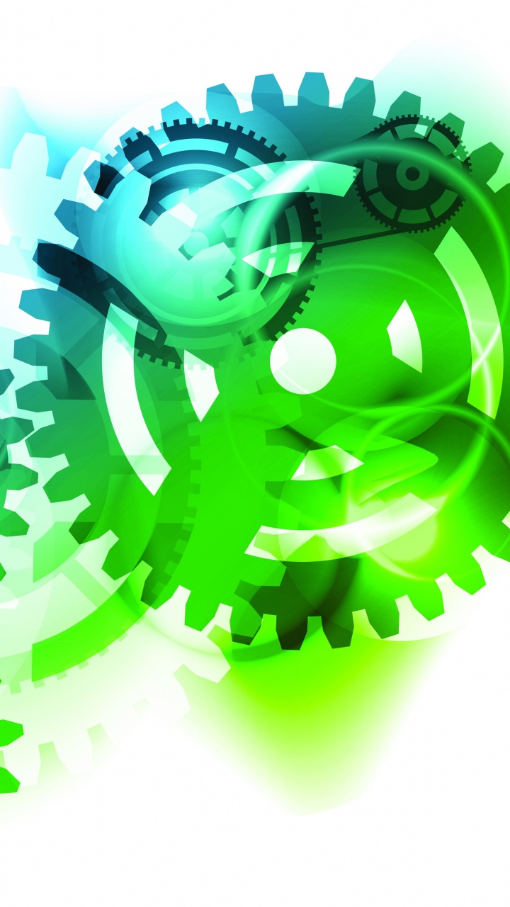 齿轮, 矢量图形, 剪贴画的, 绿色的, 图形设计 壁纸 720x1280 允许