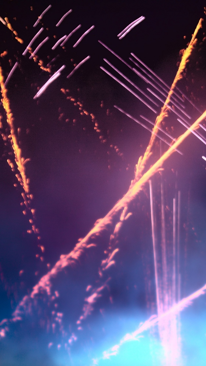 Feuerwerk, Licht, Veranstaltung, Neue Jahre Tag, Silvester. Wallpaper in 720x1280 Resolution