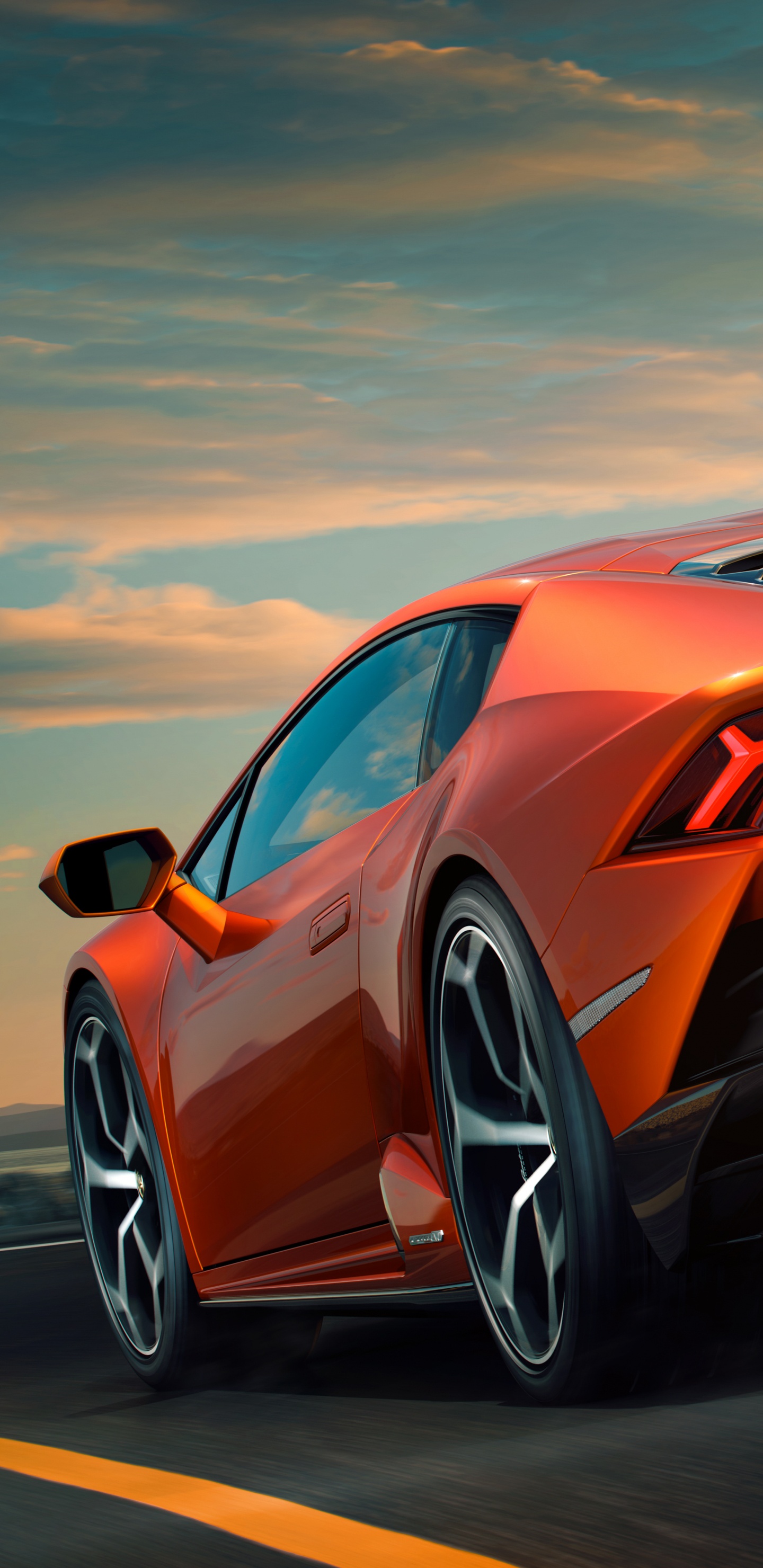 Audi r 8 Naranja en la Carretera Durante el Día. Wallpaper in 1440x2960 Resolution