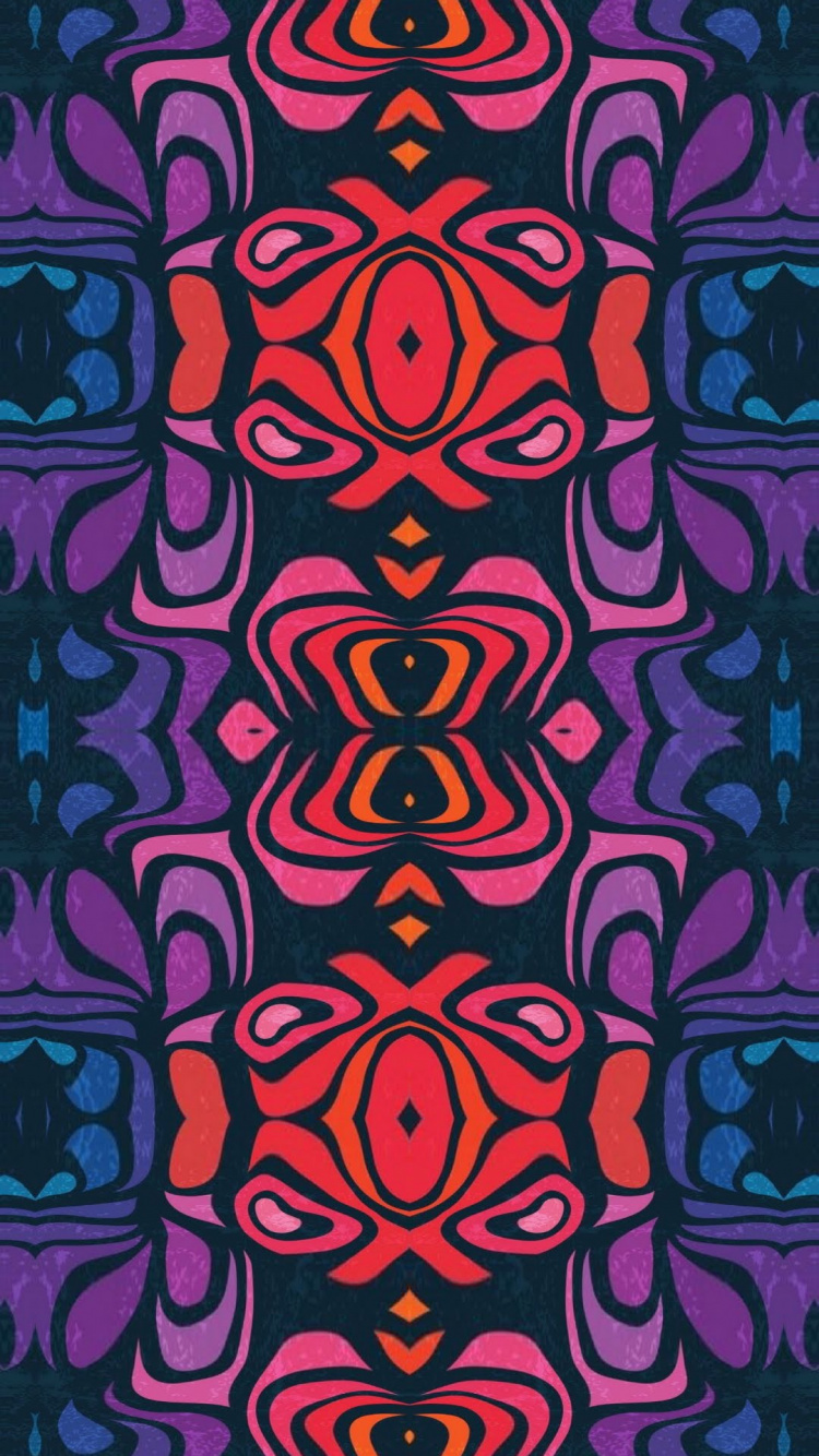 色彩, 矩形, 艺术, 对称, 品红色 壁纸 750x1334 允许