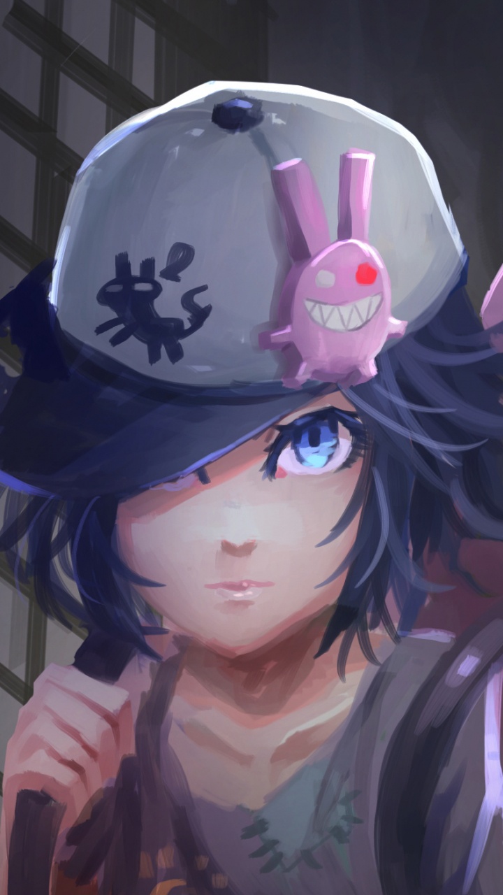 Girl in Pink Jacket Wearing Blue Helmet. Wallpaper in 720x1280 Resolution