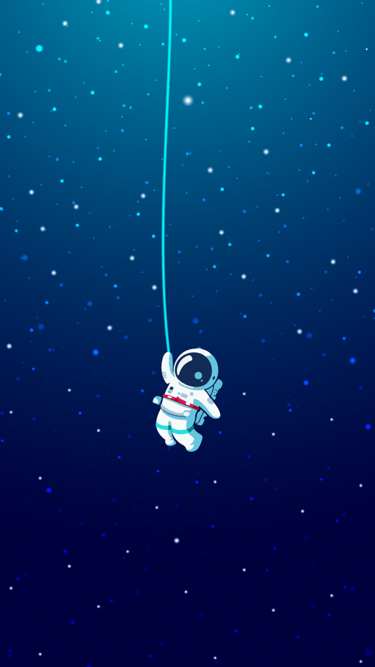Astronaute, Espace, Animation, Graphique. Wallpaper in 750x1334 Resolution