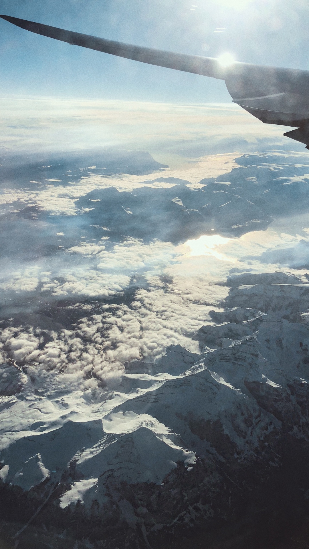 Flug, Bergkette, Gletscher-landform, Cloud, Atmosphäre. Wallpaper in 1080x1920 Resolution