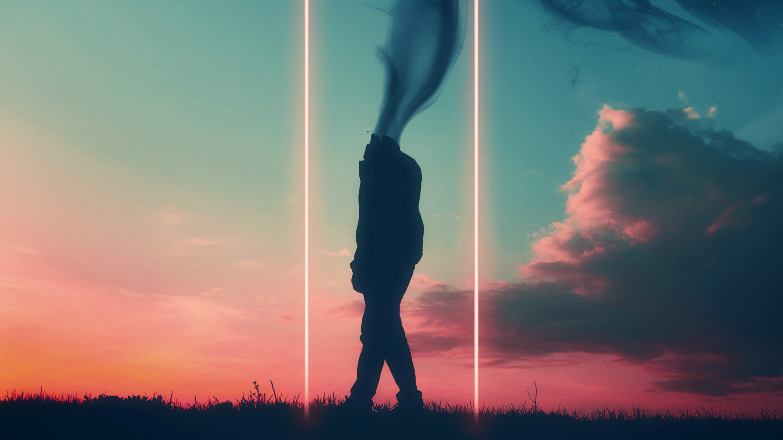 气氛, 晚上, 奥罗拉, 地平线, 天空 壁纸 2560x1440 允许