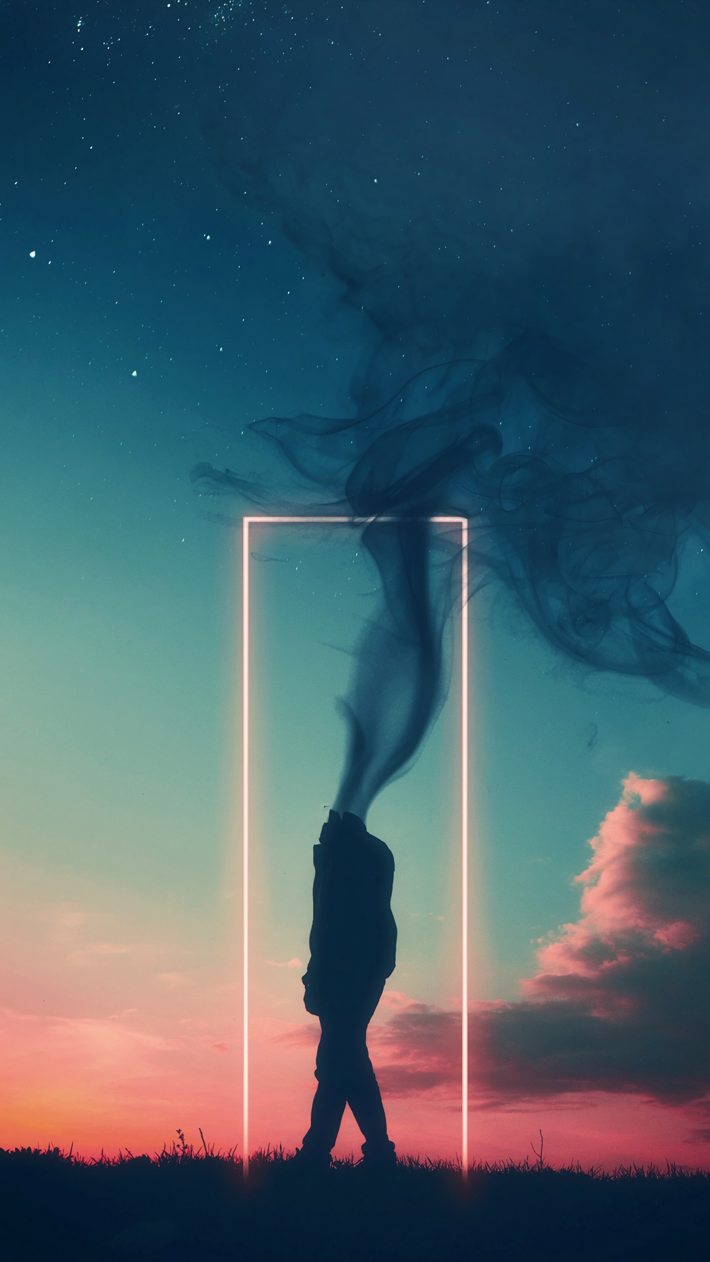 Atmosphère, Nuit, Obscurité, Soir, Aurora. Wallpaper in 1440x2560 Resolution