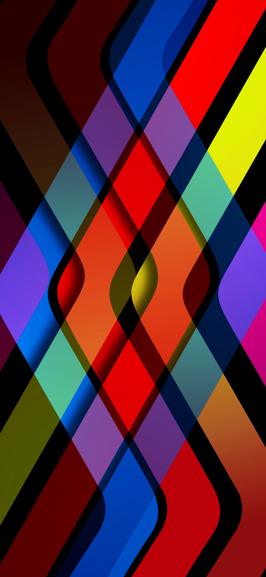 对称, 色彩, 矩形, 艺术, 三角形 壁纸 1125x2436 允许