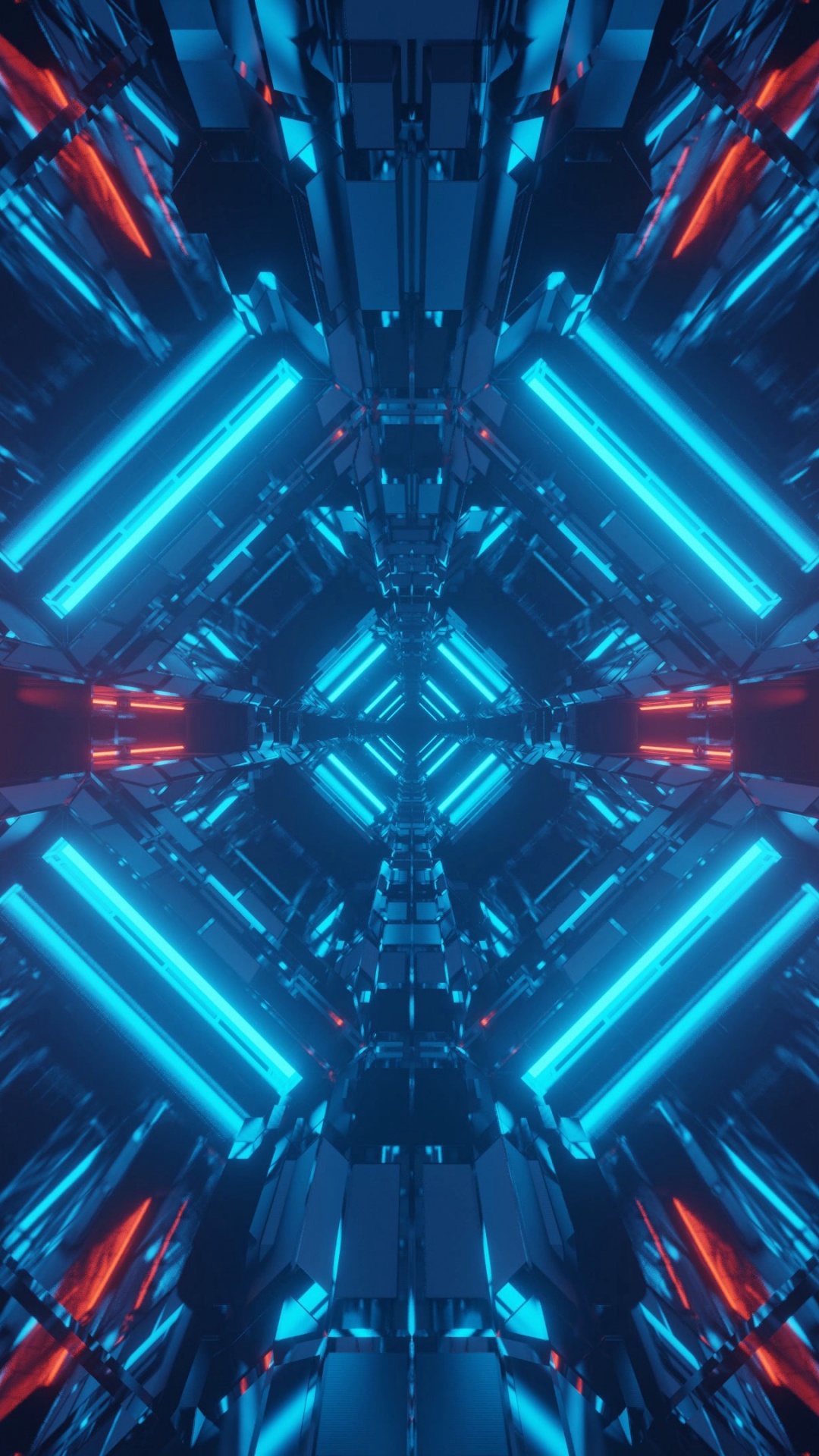 Illustration, Science-fiction, Licht, Blau, Dreieck. Wallpaper in 1080x1920 Resolution