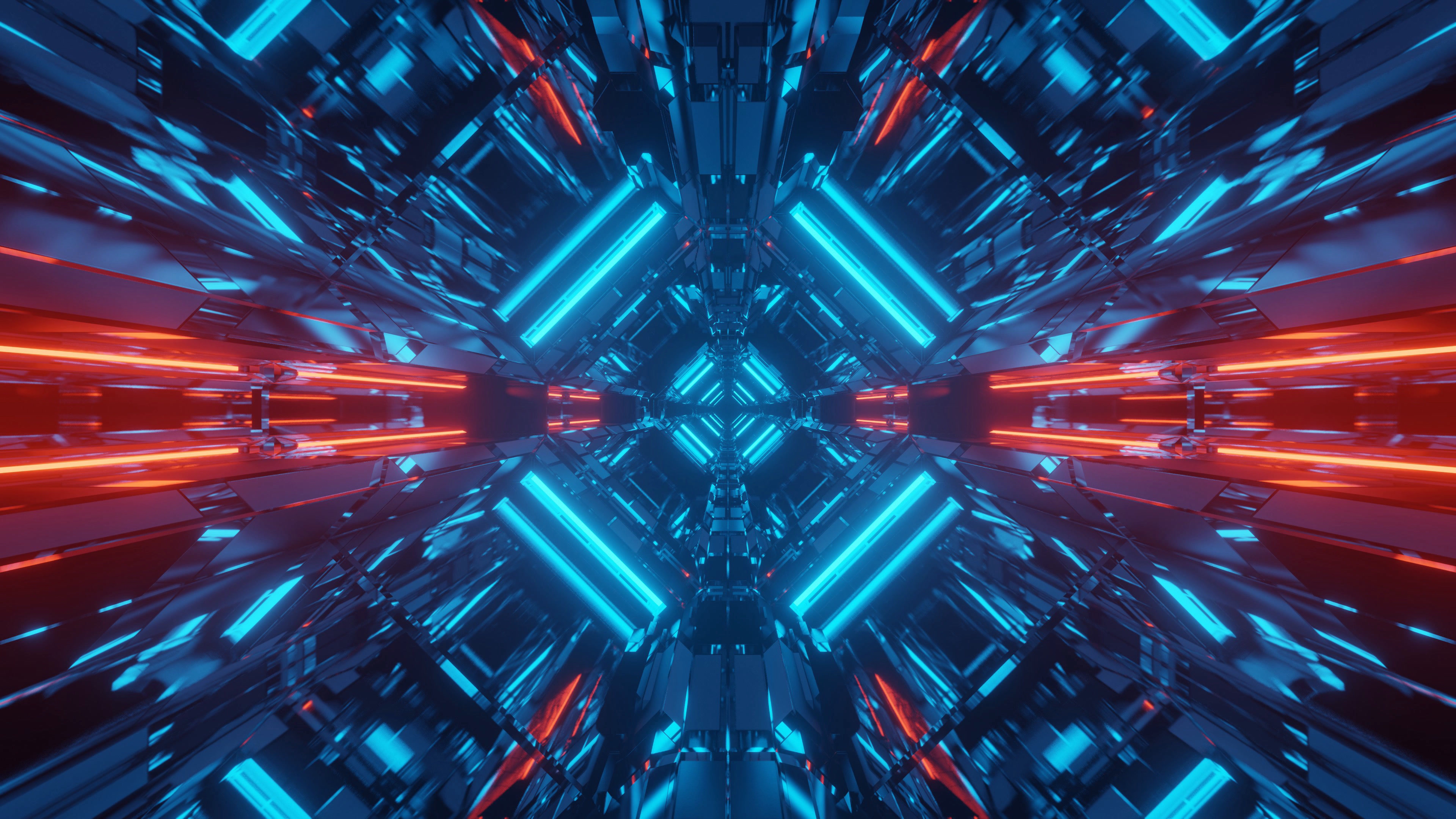 Ilustración, la Ciencia Ficción, Gráficos, Luz, Azul. Wallpaper in 3840x2160 Resolution