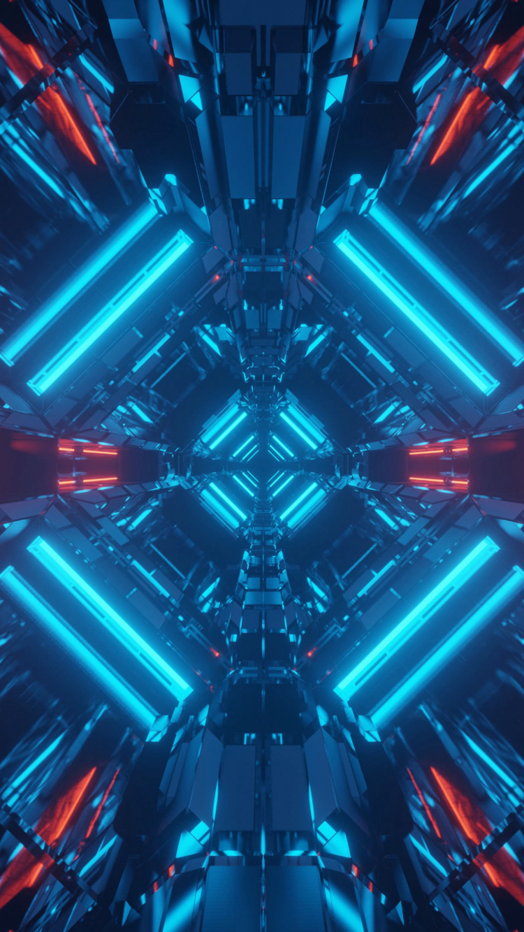 Ilustración, la Ciencia Ficción, Gráficos, Luz, Azul. Wallpaper in 750x1334 Resolution