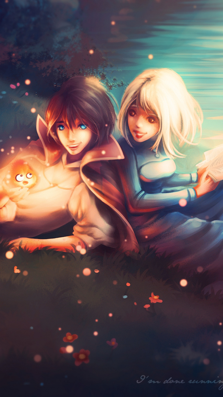 Mujer en Vestido Azul Tirado en el Suelo. Wallpaper in 750x1334 Resolution