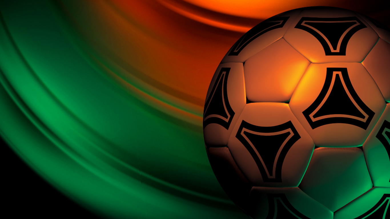 Schwarz-Weiß-Fußball. Wallpaper in 1366x768 Resolution