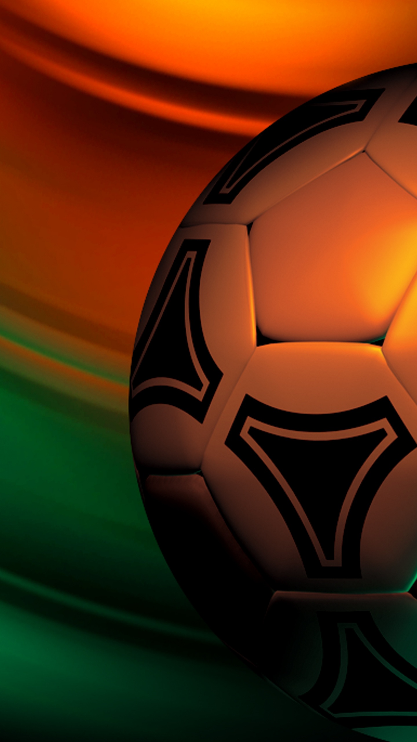 Black and White Soccer Ball. Wallpaper in 1440x2560 Resolution