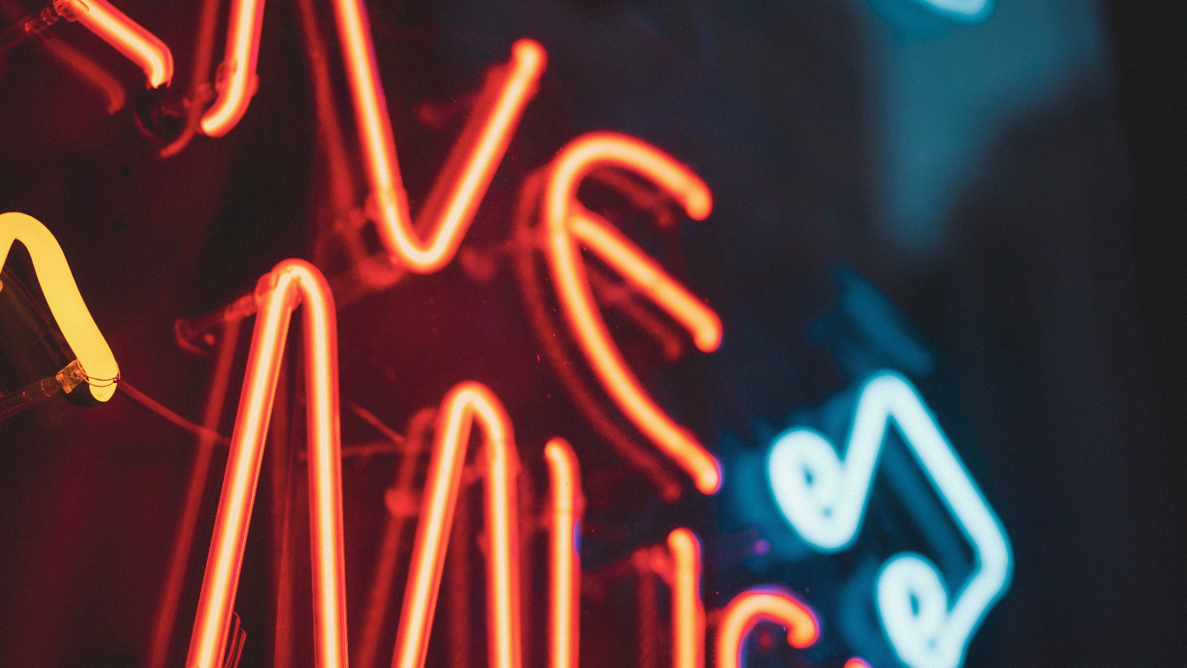 Neon, Text, Neon Sign, Electronic Signage, Graphic Design. Wallpaper in 3840x2160 Resolution