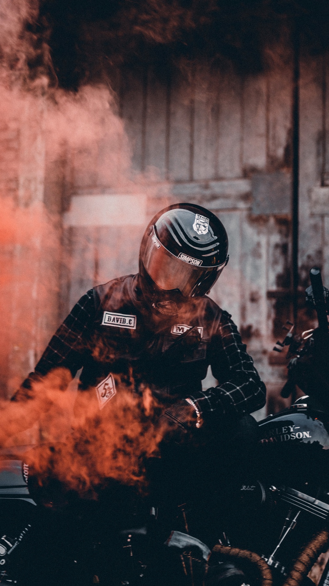 Smoke Rider, Motorcycle Helmet, Cars, Motorcycle, Light. Wallpaper in 1080x1920 Resolution