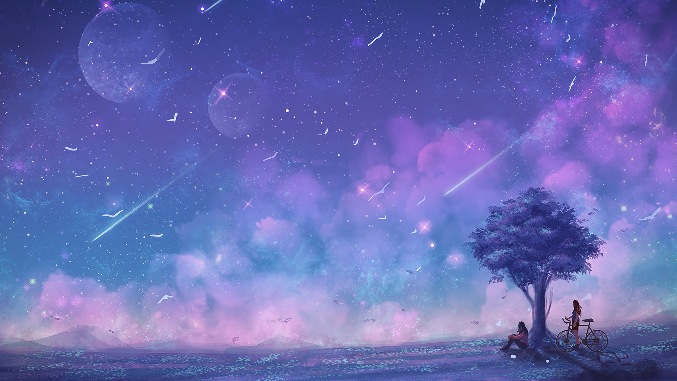 Ambiente, Morado, Entorno Natural, Paisaje Natural, Objeto Astronómico. Wallpaper in 1366x768 Resolution