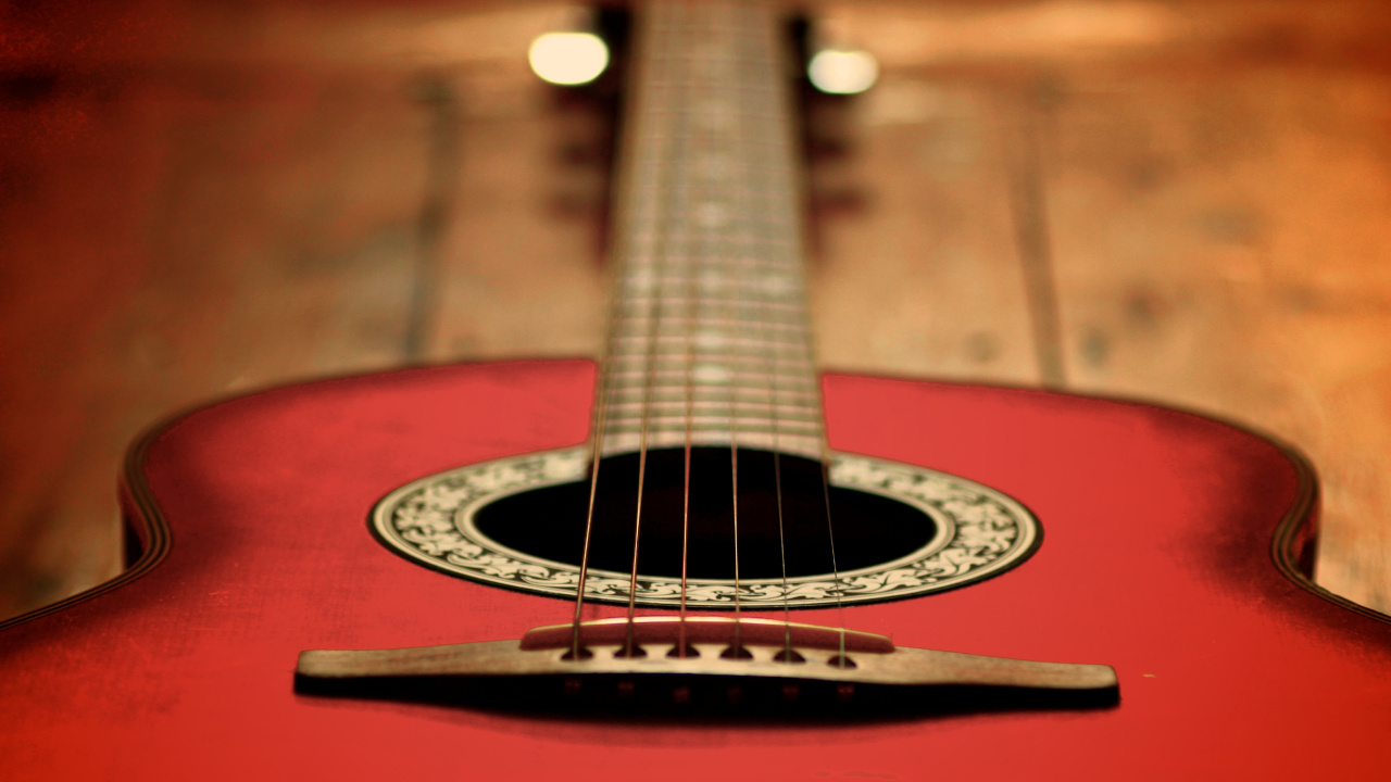 Guitar, String, String Instrument, Musical Instrument, Plucked String Instruments. Wallpaper in 1280x720 Resolution