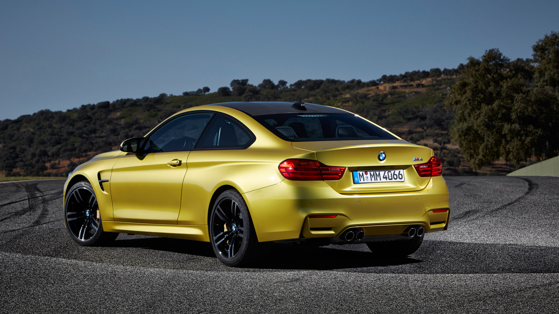 Yellow Bmw m 3 on Road During Daytime. Wallpaper in 1920x1080 Resolution