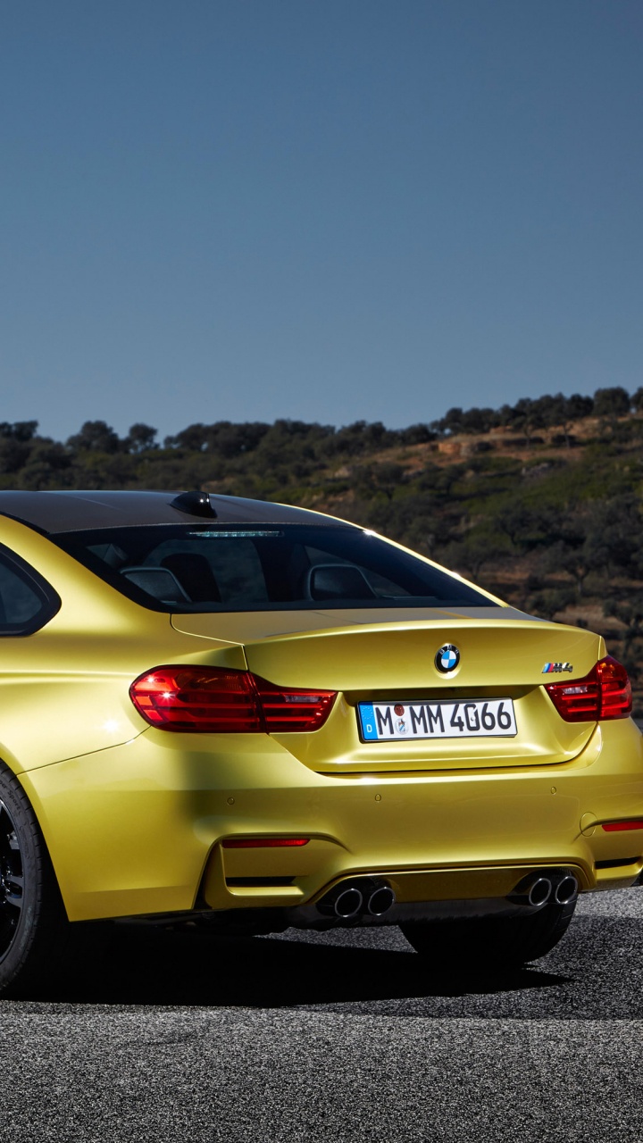 Yellow Bmw m 3 on Road During Daytime. Wallpaper in 720x1280 Resolution