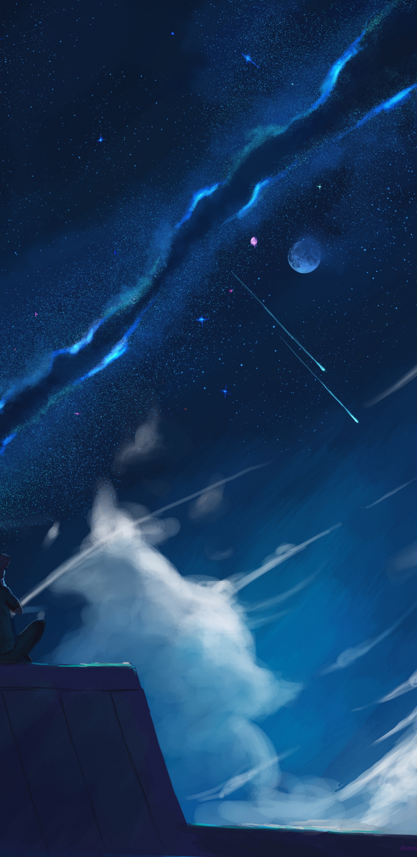 寂寞, 气氛, 空间, 电蓝色的, 天空 壁纸 1440x2960 允许