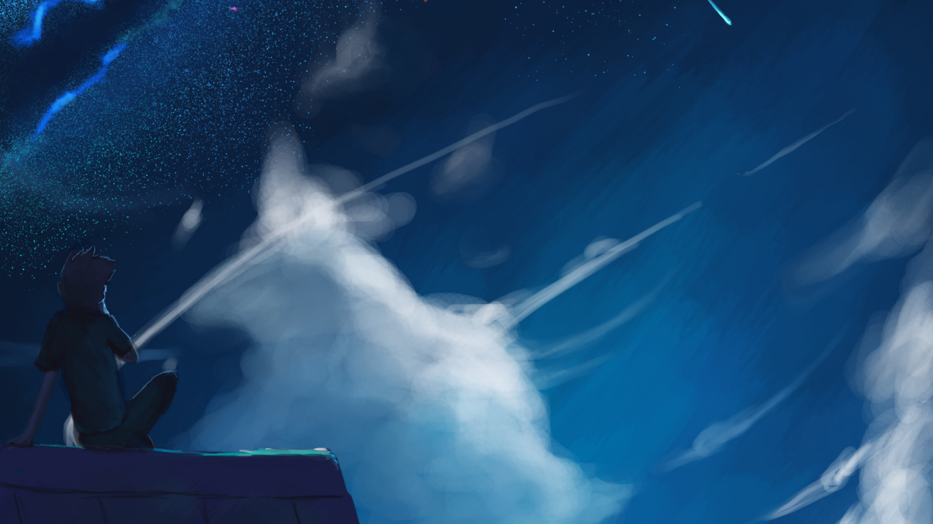 寂寞, 气氛, 空间, 电蓝色的, 天空 壁纸 1920x1080 允许