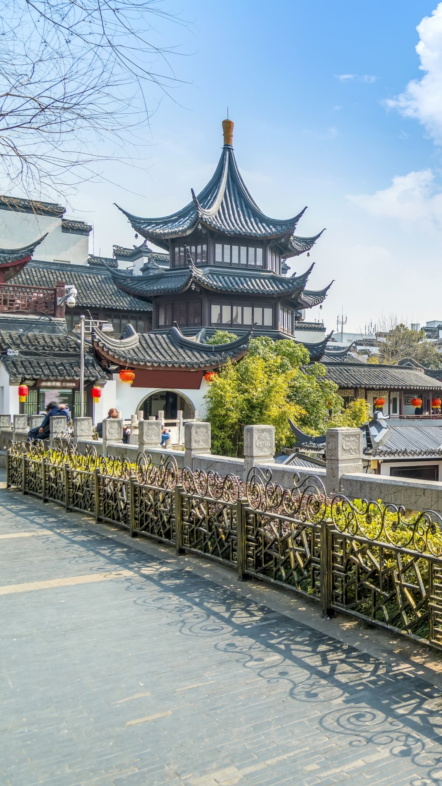 城市, 中国建筑, 旅游业, 寺庙, Jiading Confucius Temple 壁纸 1440x2560 允许