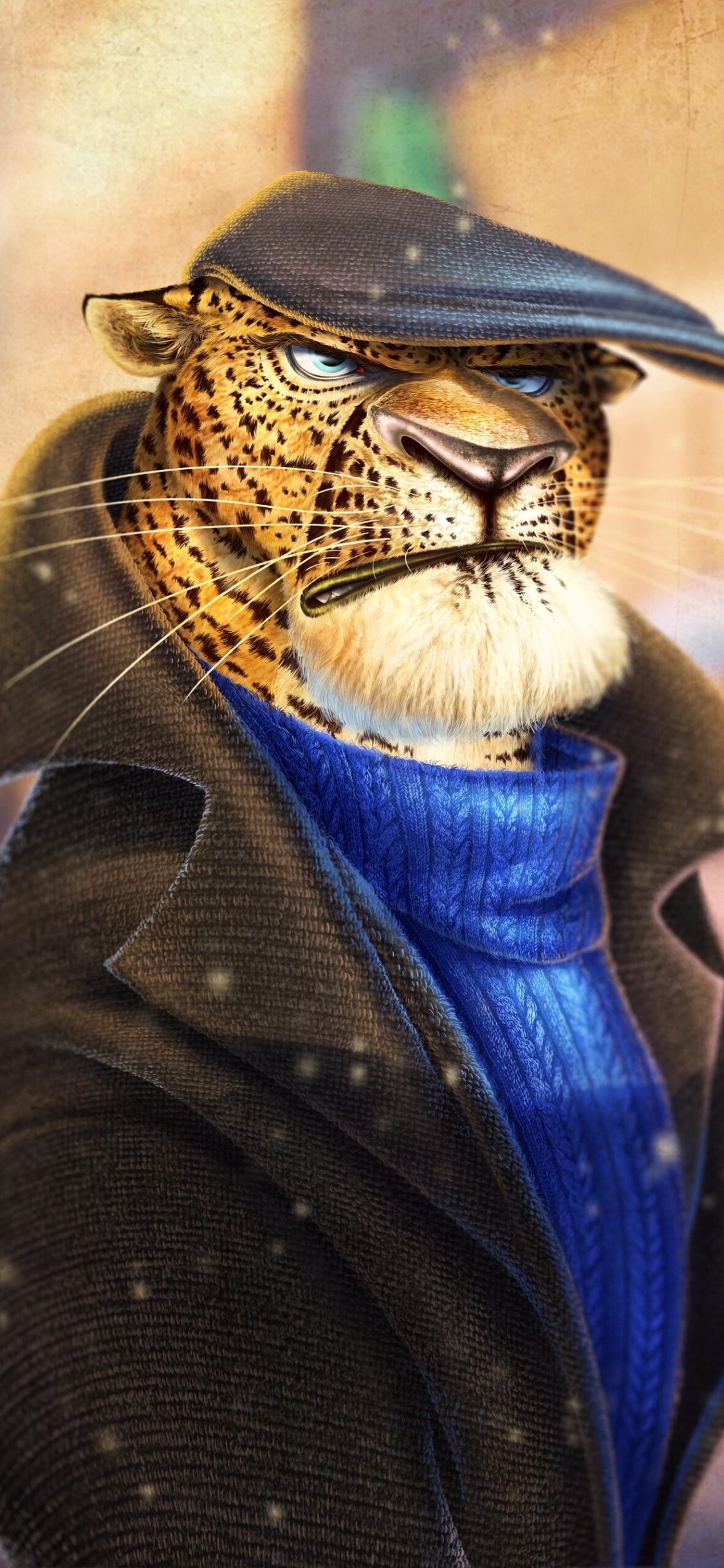 Personne au Chapeau Noir et Manteau Noir. Wallpaper in 1125x2436 Resolution