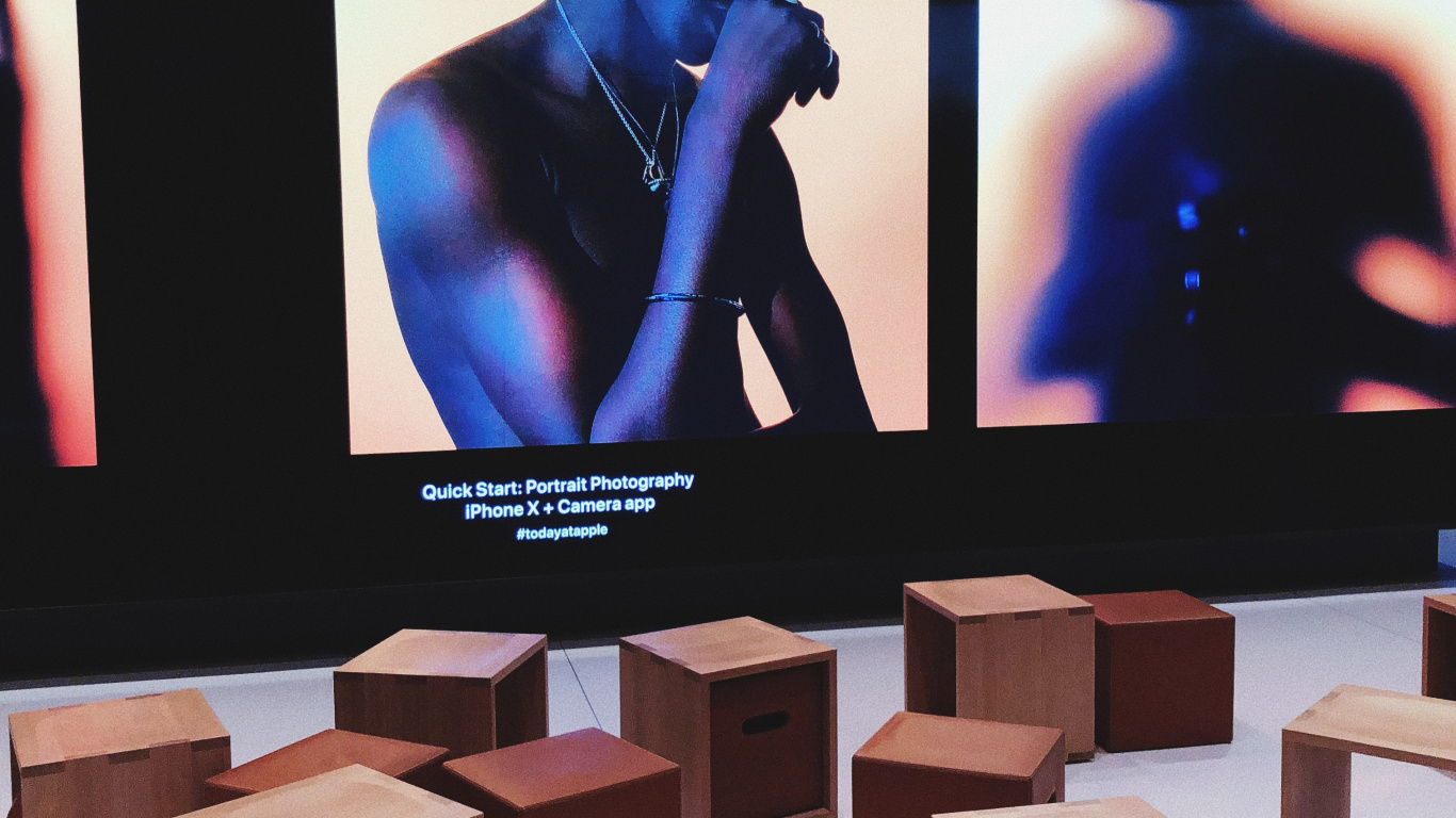 Table, Wooden Block, Plywood, Apple, Shop. Wallpaper in 1366x768 Resolution